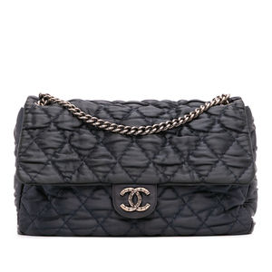 Pre-Loved Chanel Extra Large CC Quilted Satin Single Flap